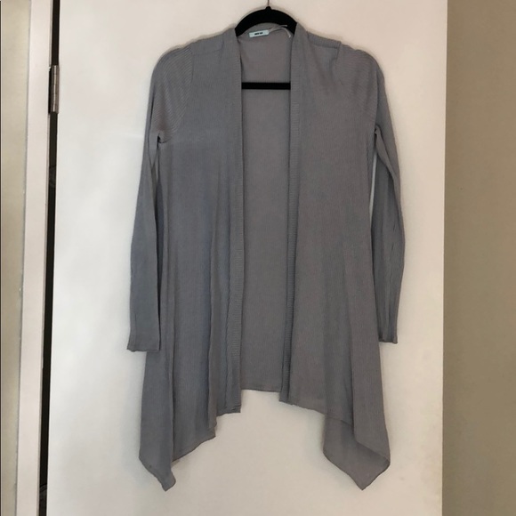 Kimchi Blue Ribbed Grey Cardigan - Picture 2 of 5